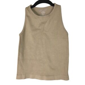 Chelsea DeBoer Lily & Lottie Bria Tan Ribbed Seamless Racerback Tank Top XL/1X